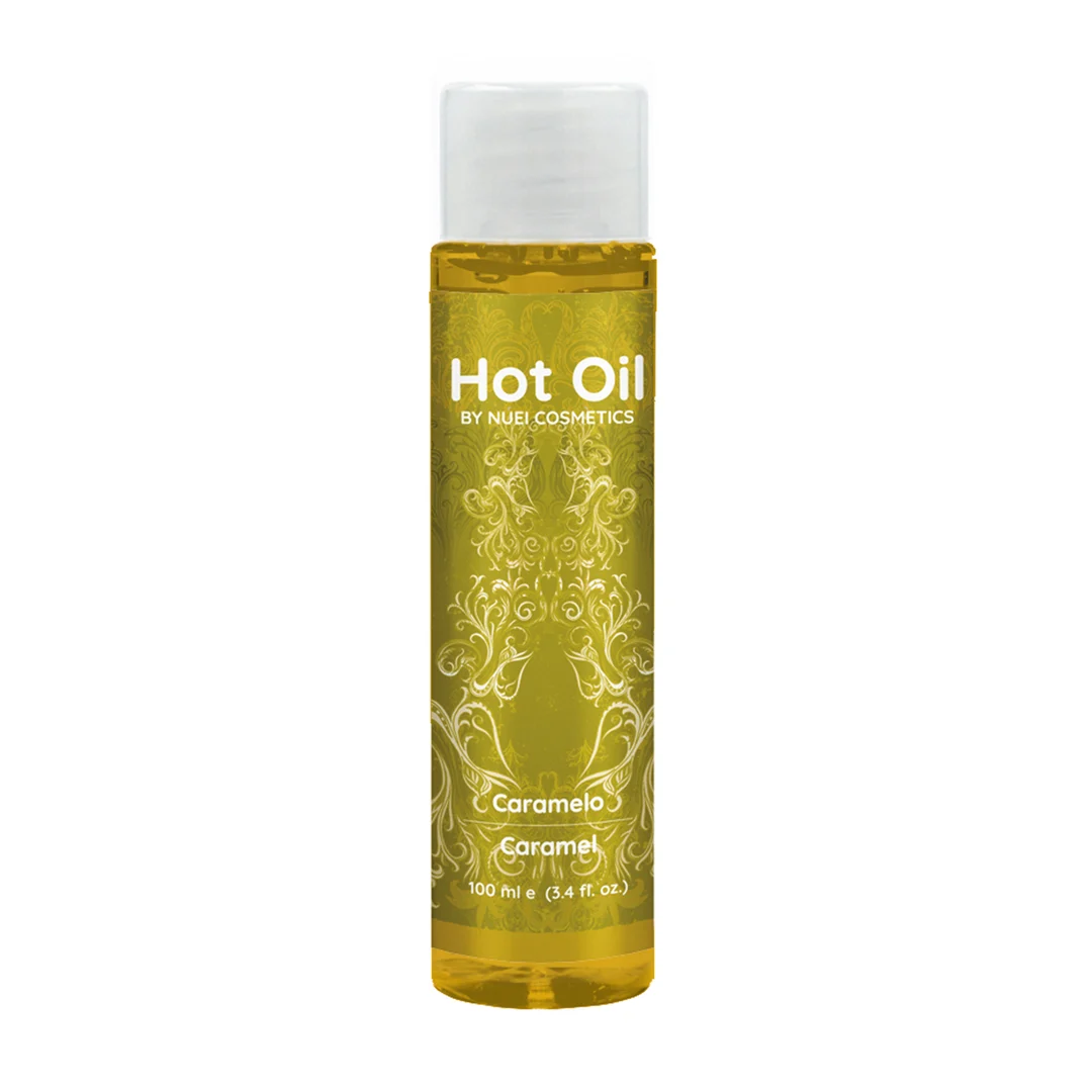 Verwarmende massagegel – Caramel – NUEI – 100 ml - Afbeelding 1