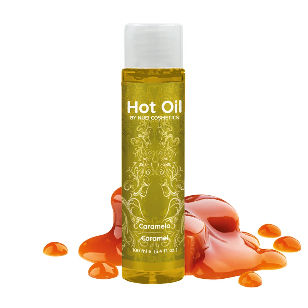 Verwarmende massagegel – Caramel – NUEI – 100 ml - Afbeelding 2