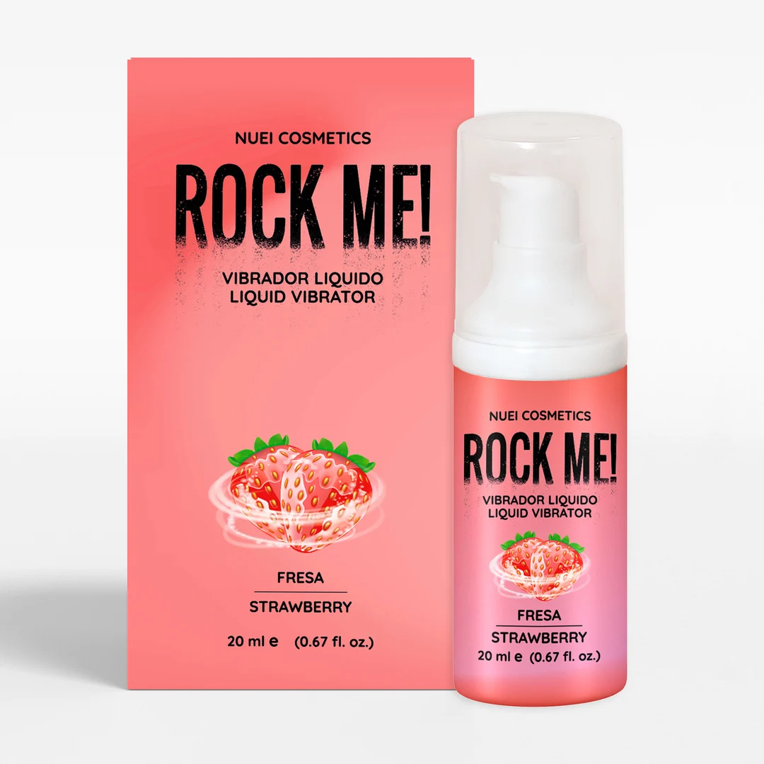 Nuei Rock Me! vloeibare vibratorgel met aardbei, 20 ml - Afbeelding 3