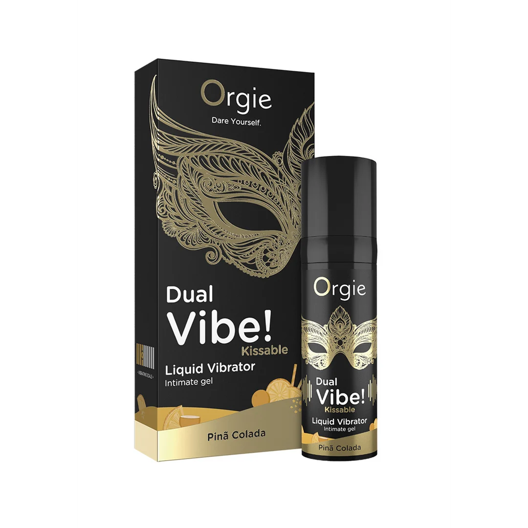 Gel stimulant liquide à embrasser Orgie Dual Vibe! Pina Colada 15 ml – Image 1
