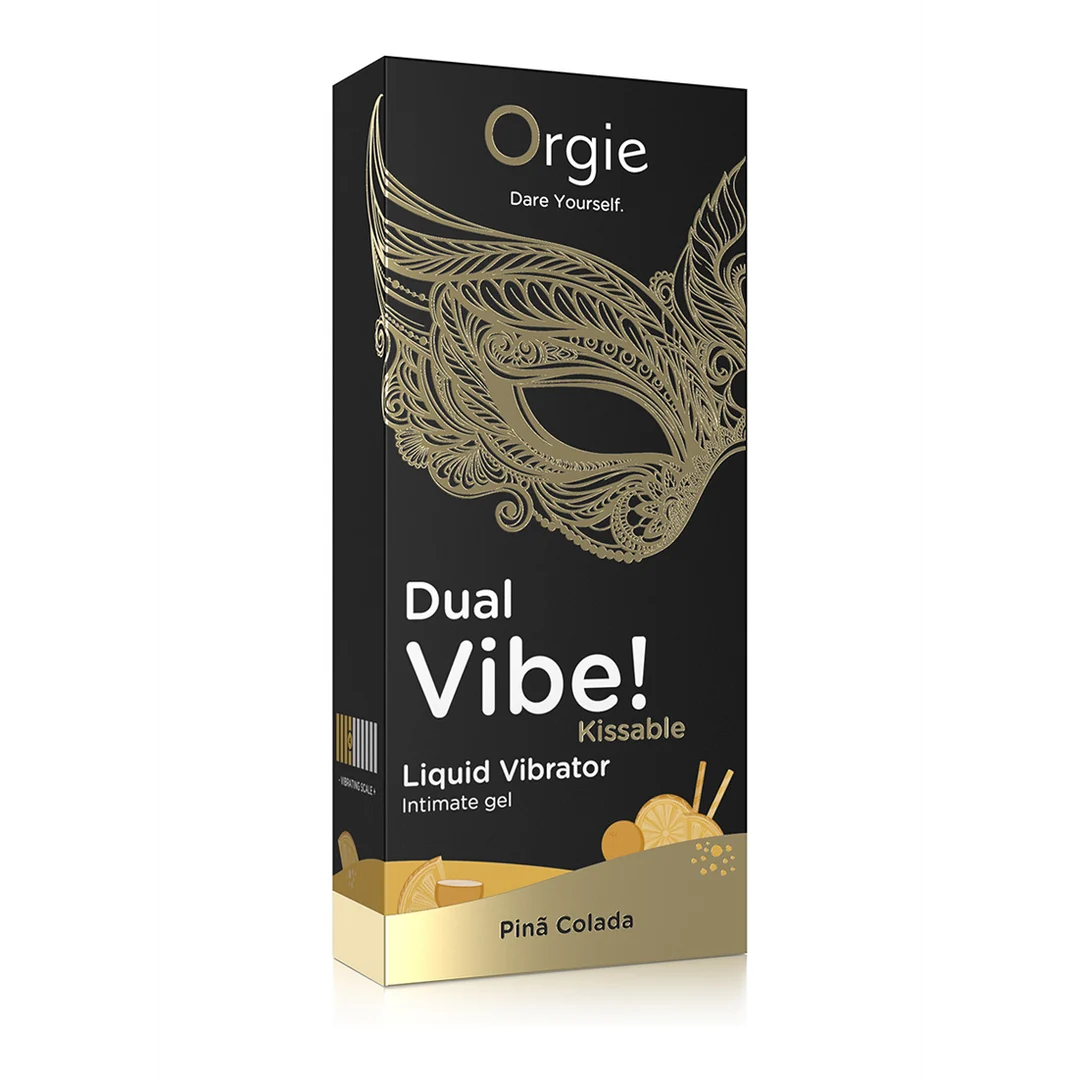Gel stimulant liquide à embrasser Orgie Dual Vibe! Pina Colada 15 ml – Image 2