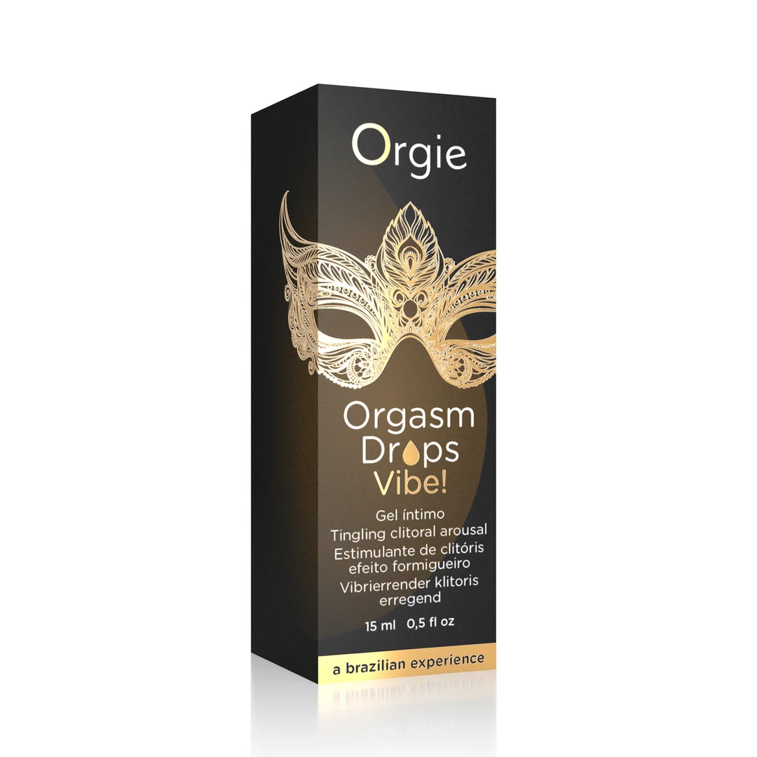 Gouttes stimulantes Orgie Orgasm Drops Vibe!, pêche, 15 ml – Image 2