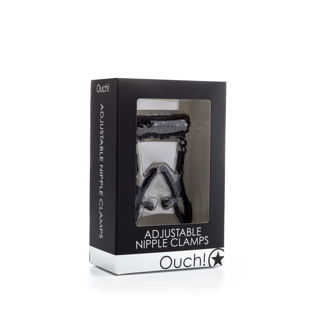 OU077BLK-2 Ouch! verstellbare Brustwarzenklemmen – Bild 1
