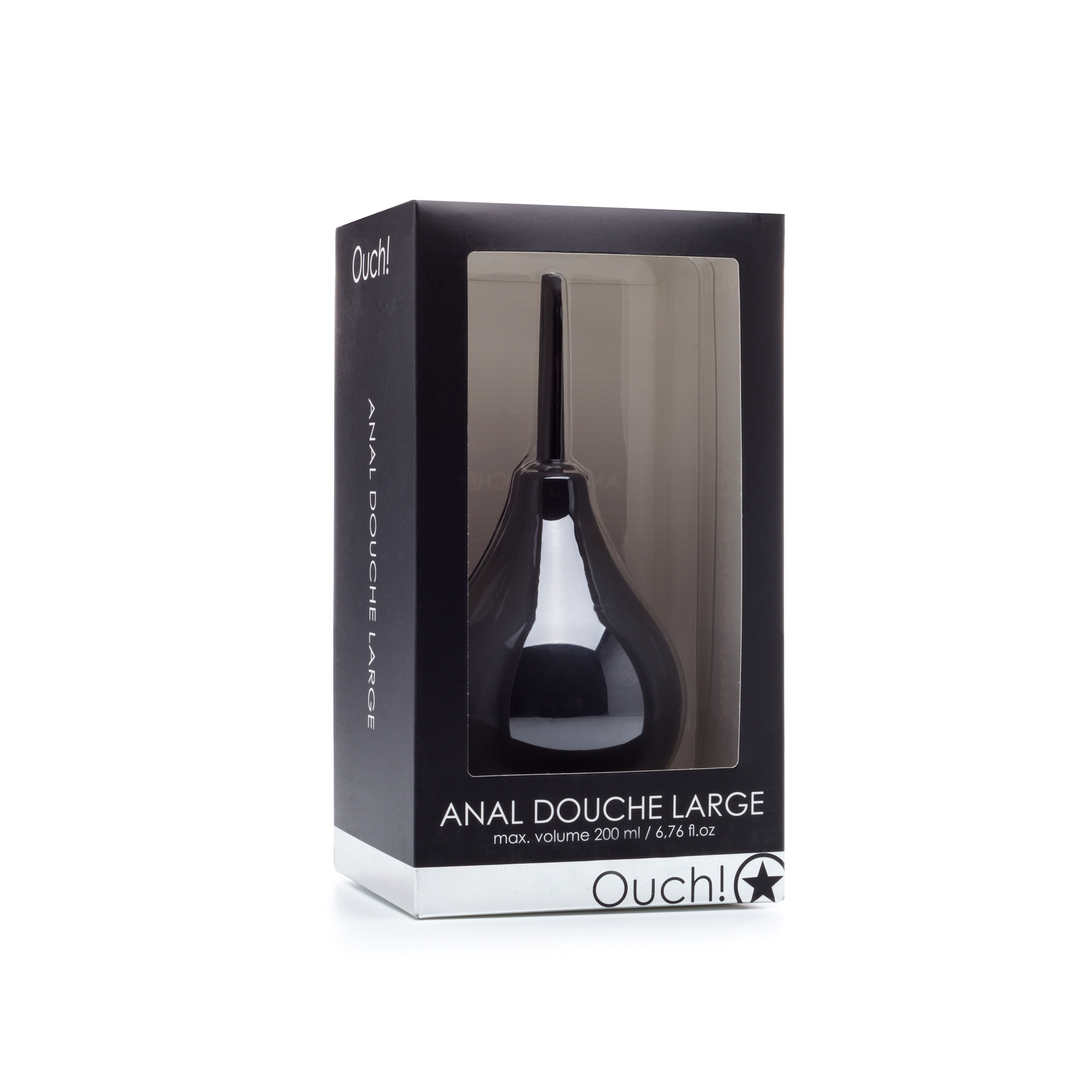 OU112BLK-2 Anale douche – Groot model voor inwendige anale reiniging – Ouch! by Shots - Afbeelding 1