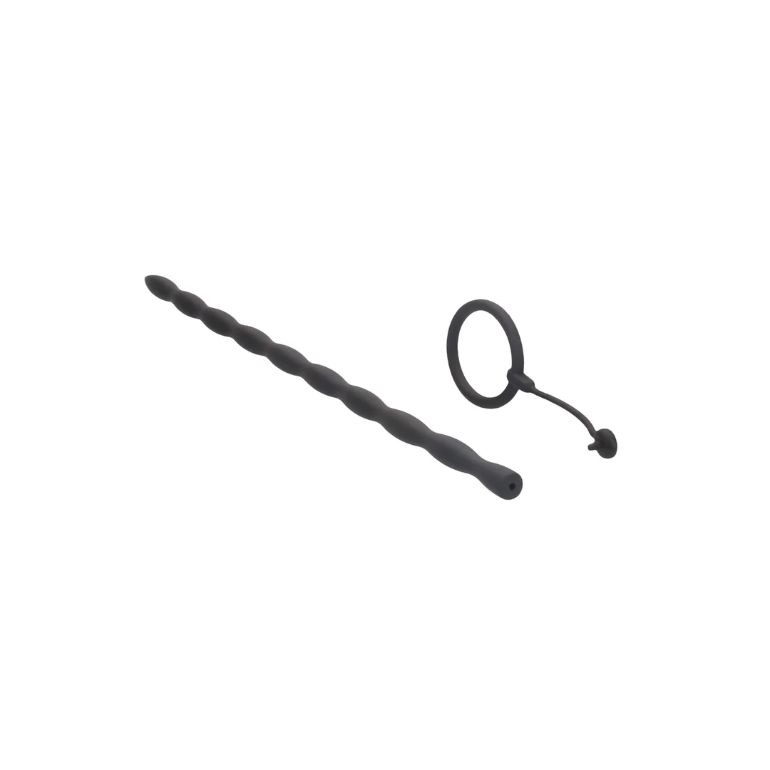 Ouch Silikon Plug und Cockring Set, schwarz – Bild 3