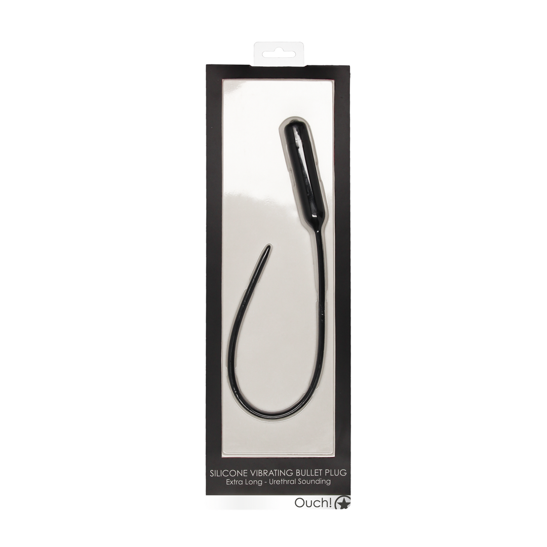 OU440BLK-2 Penisplug met vibratie – Extra Lang - Afbeelding 1