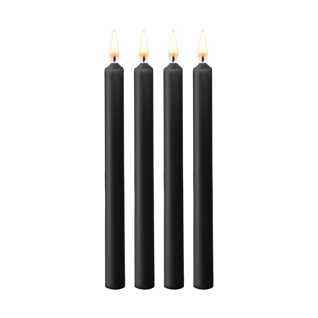 Ouch! Candele di cera, 4 pezzi, grandi, nere - immagine 5