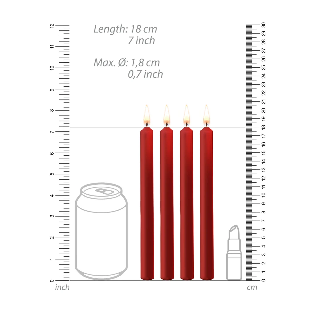 Ouch! Candele di cera, 4 pezzi, grandi, nere - immagine 13