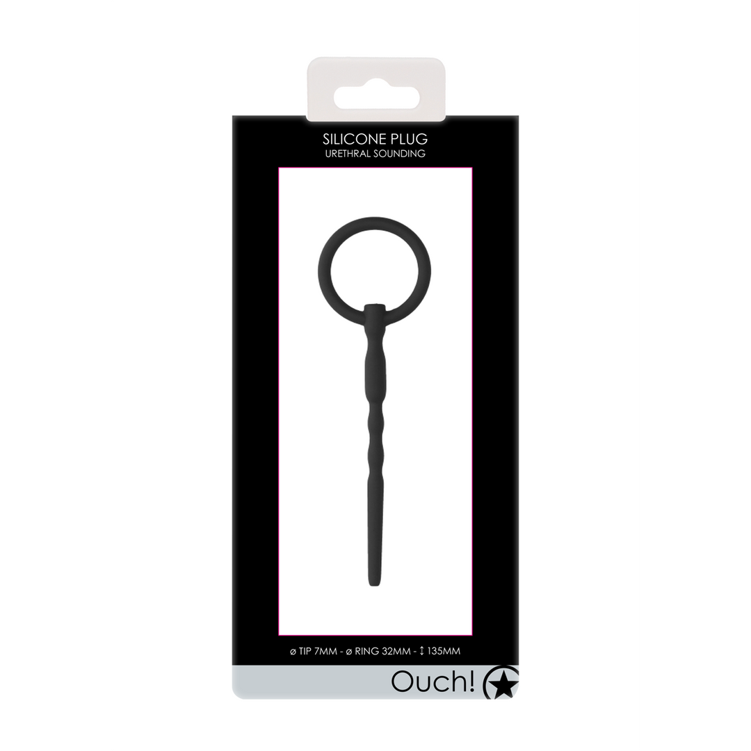 OU595-2 Penis plug met handige O-ring – 0,3 / 7 mm - Afbeelding 1