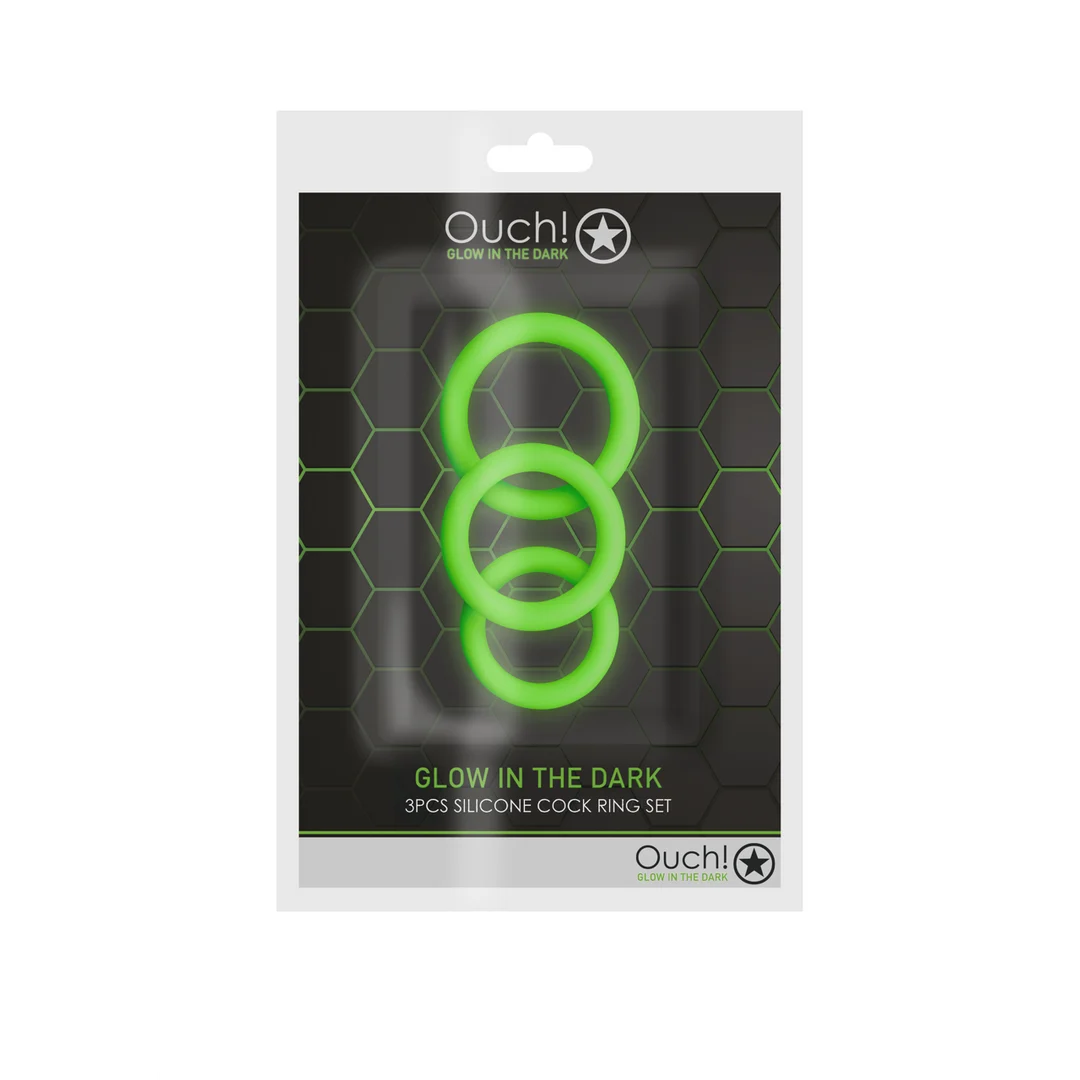 Ouch! Im Dunkeln leuchtendes Cockring Set – Bild 1