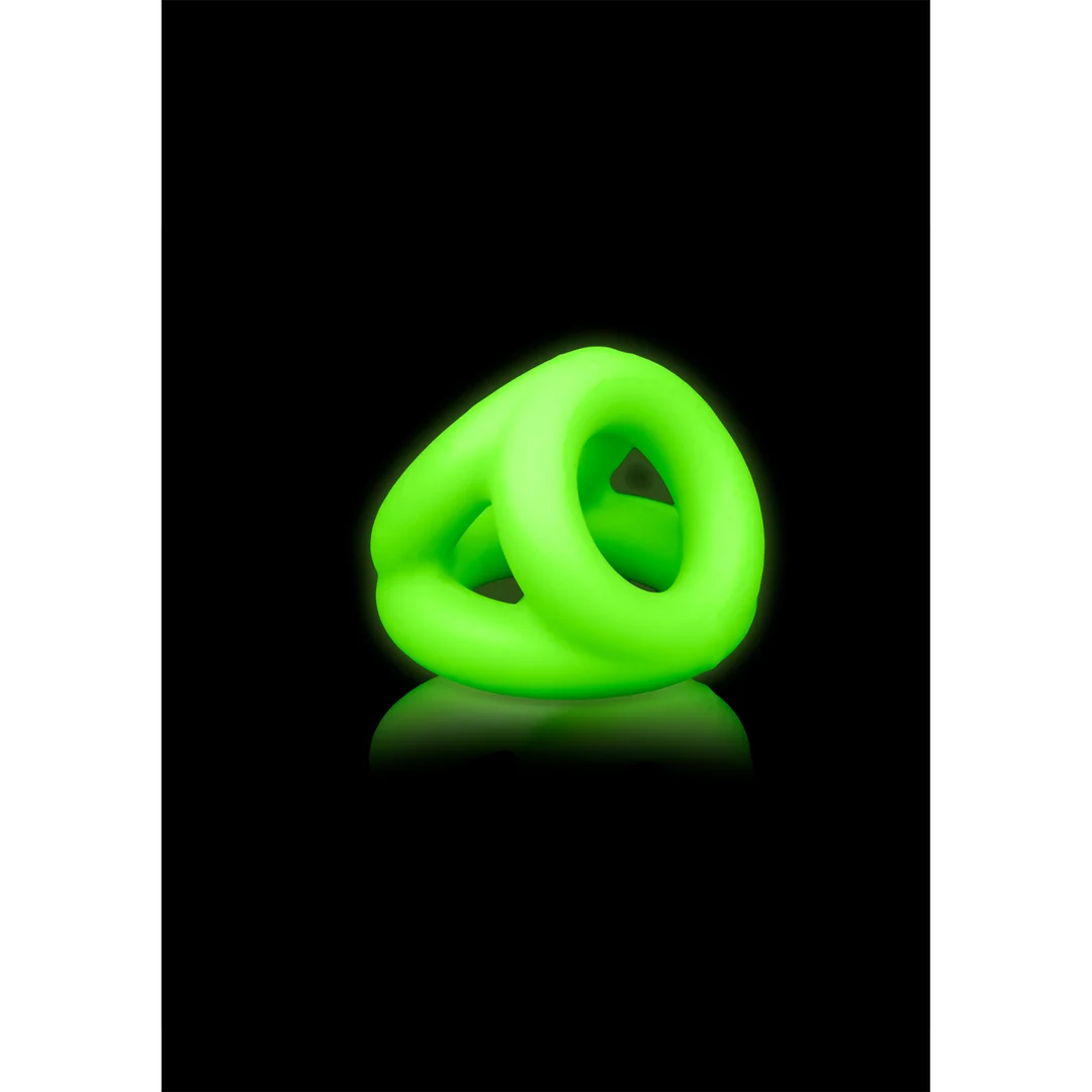 Cockring Ouch! Glow in the Dark avec sangle pour testicules – Image 5