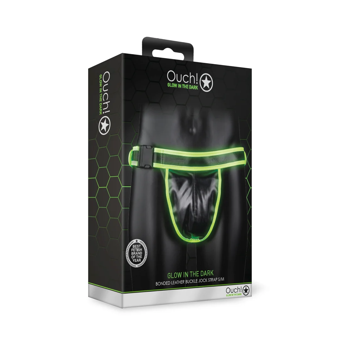 Ouch! Glow in the Dark, jockstrap con fibbie L/XL - immagine 7
