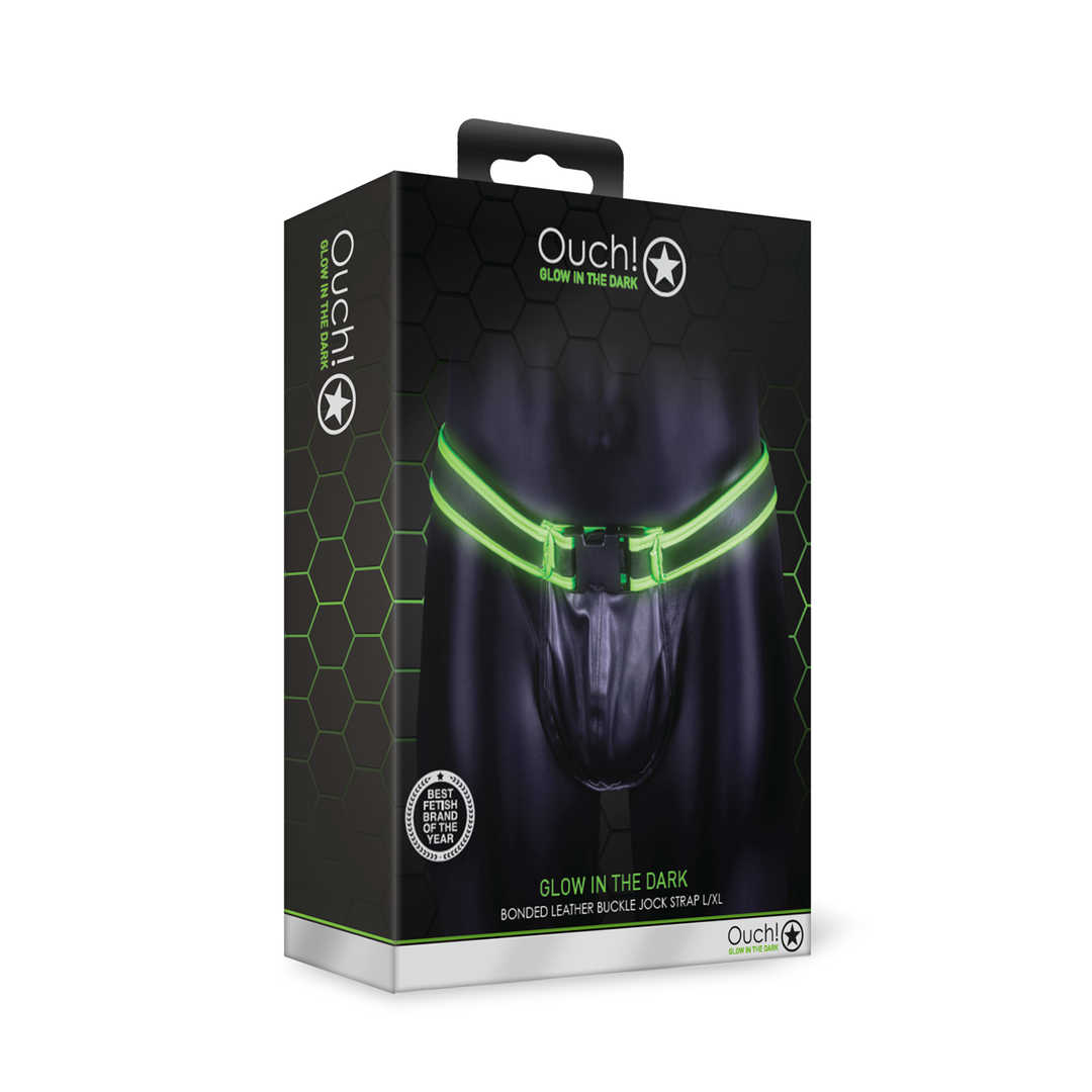 OU780GLOLXL-2 Jockstrap glow-in-the-dark: sexy ondergoed mannen voor stoere look – Ouch! - Afbeelding 1