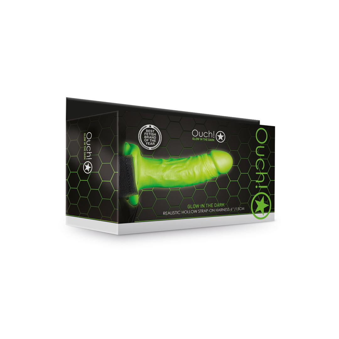 OU781GLO-2 strap-on met verstelbare band – Glow in the Dark - 7 / 18 cm - Afbeelding 1