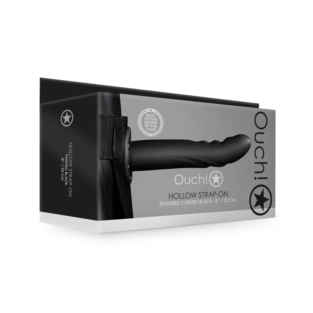 OU815BLK-2 Strap on creux incurvé texturé Ouch! – Image 1