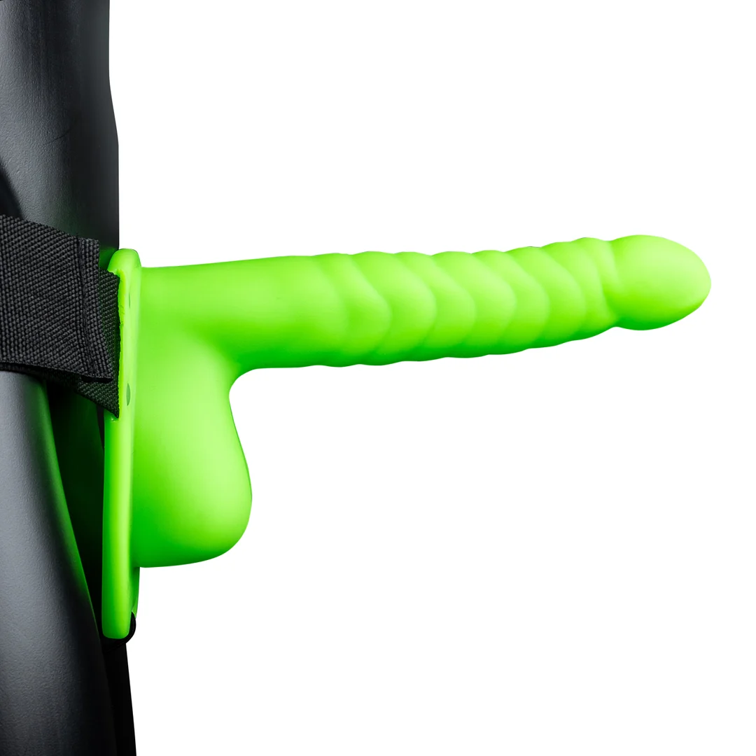 Ouch! Strap on cavo con testicoli, si illumina al buio - immagine 3