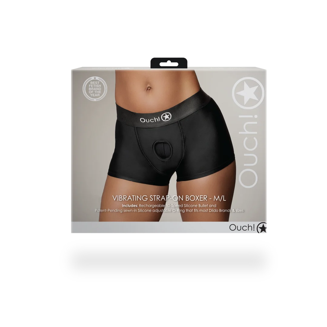 Boxer vibrante per strap on Ouch! by Shots - immagine 2