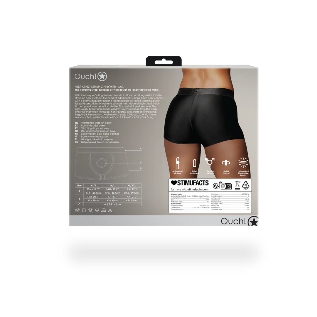 Boxer vibrante per strap on Ouch! by Shots - immagine 3