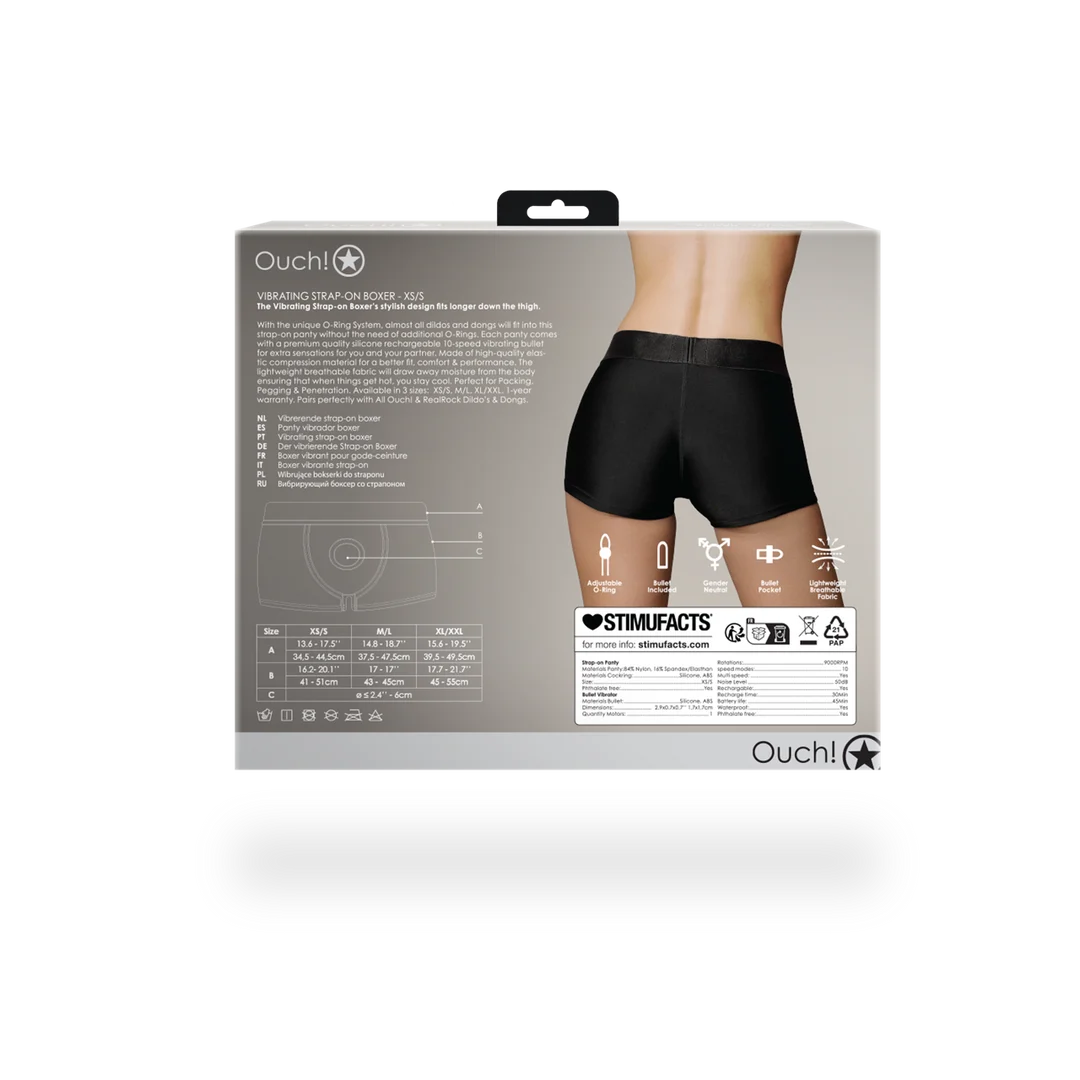 Boxer vibrante per strap on Ouch! by Shots - immagine 15