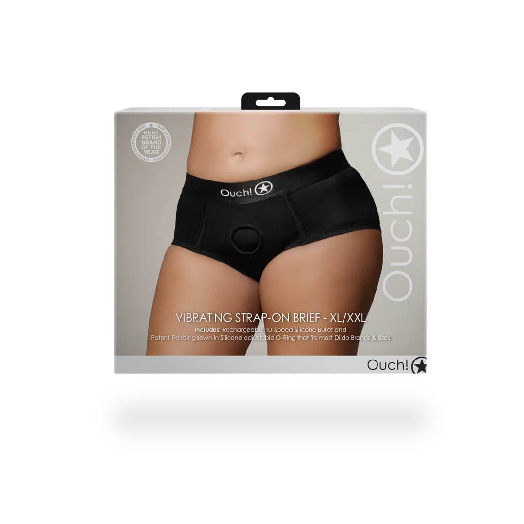 Vibratore bullet con 10 modalità – Boxer strap on vibrante Ouch! by Shots - immagine 8