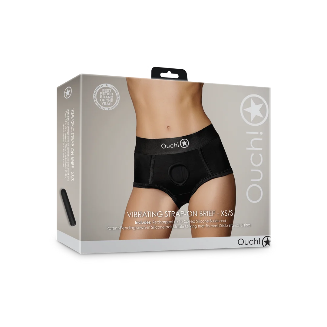 Vibratore bullet con 10 modalità – Boxer strap on vibrante Ouch! by Shots - immagine 13