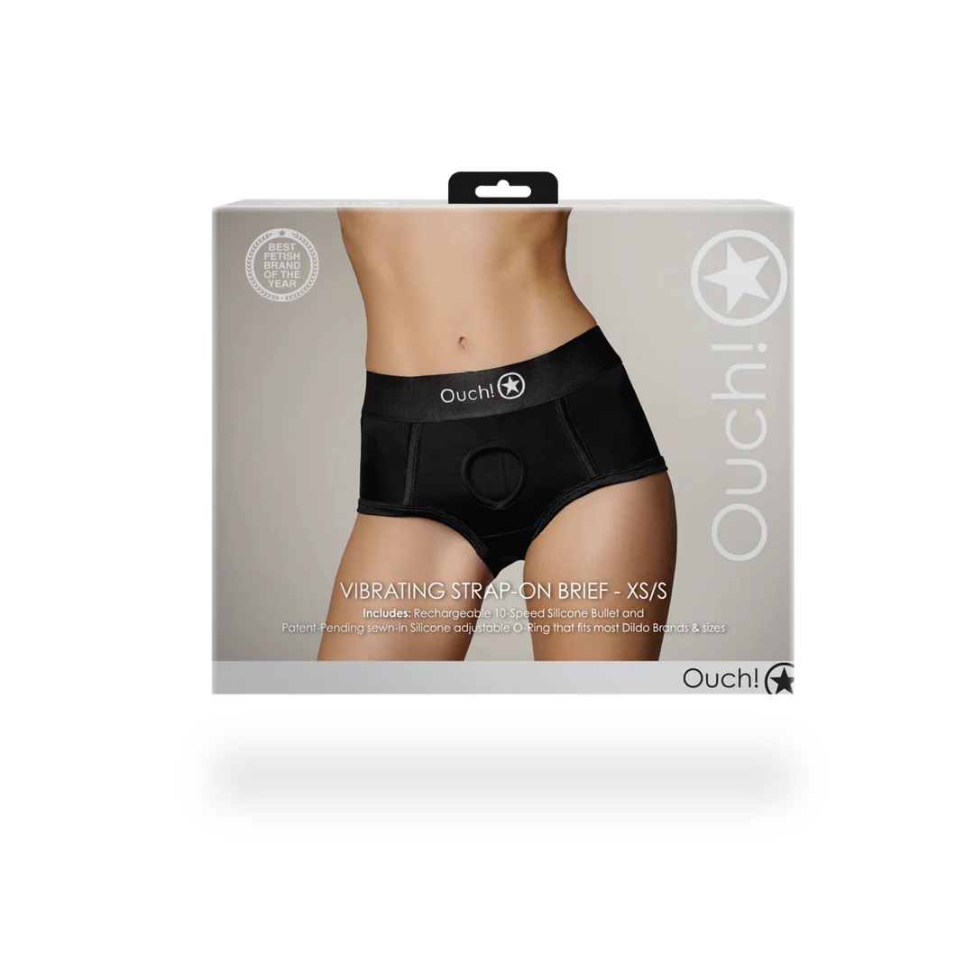 Vibratore bullet con 10 modalità – Boxer strap on vibrante Ouch! by Shots - immagine 14
