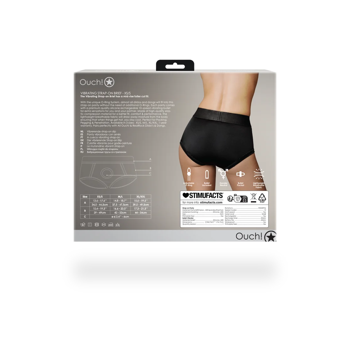 Vibratore bullet con 10 modalità – Boxer strap on vibrante Ouch! by Shots - immagine 15