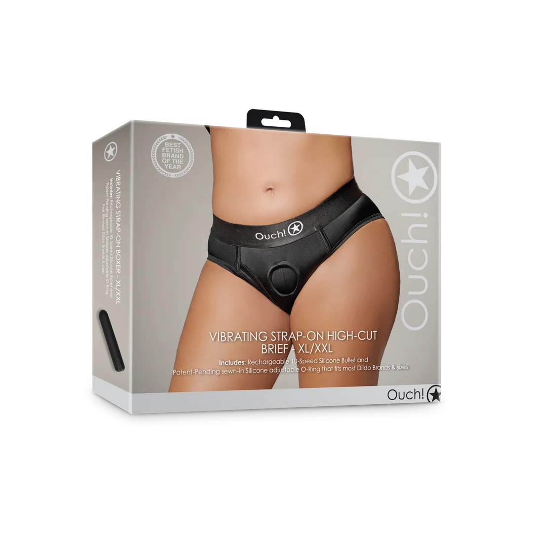 Boxer con strap on vibrante Ouch! - immagine 7
