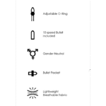 Bullet vibrator met 10 standen – M/L - Zwart Ouch! by Shots - Afbeelding 6