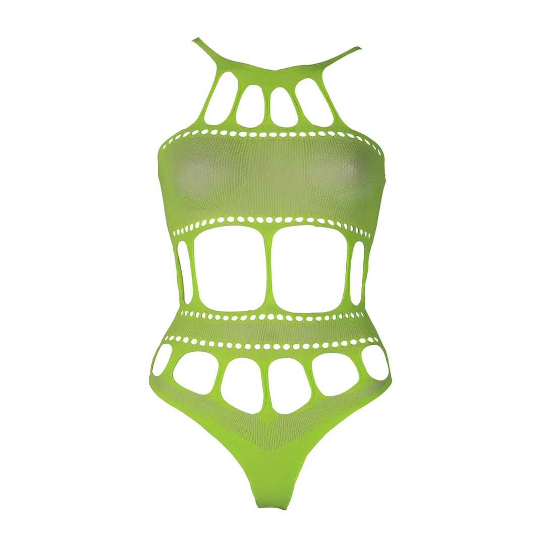 Body verde neon con scollo all’americana - immagine 11