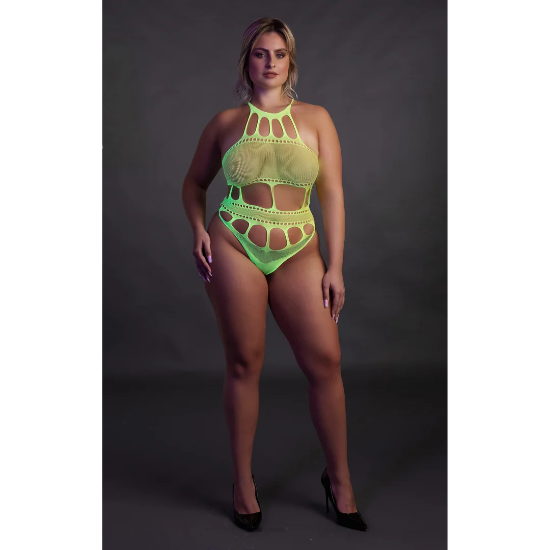 Body verde neon con scollo all’americana - immagine 9