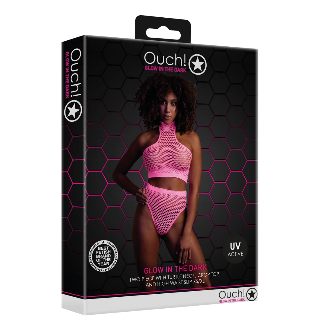 Neongrünes Set mit Rollkragen und Slip – Bild 13