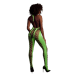 Neon bodystocking met halterneck voor party en curvy flair - SexyPlus - Afbeelding 8