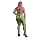 Neon bodystocking met halterneck voor party en curvy flair - SexyPlus - Afbeelding 14