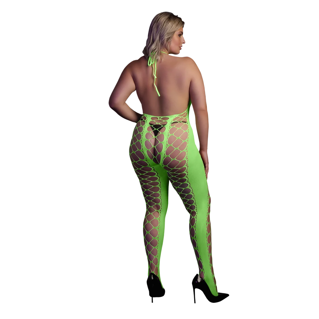 Neonpinker Netzbody mit Neckholder – Bild 14