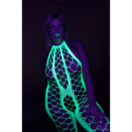Neon bodystocking met halterneck voor party en curvy flair - SexyPlus - Afbeelding 18