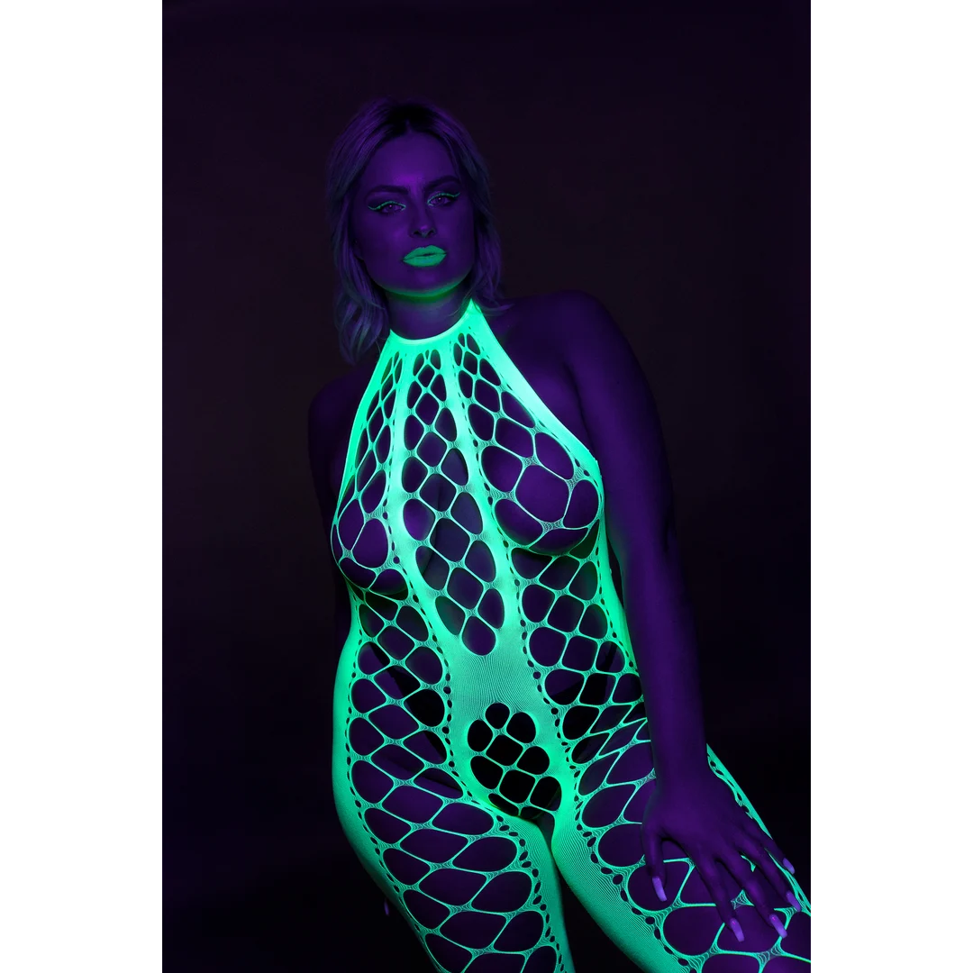 Neonpinker Netzbody mit Neckholder – Bild 18