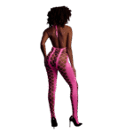 Neon bodystocking met halterneck voor party en curvy flair - SexyPlus - Afbeelding 2