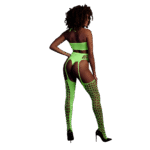 Jarretelset met UV neon-effect voor sexy partylooks One Size – SexyPlus - Afbeelding 2