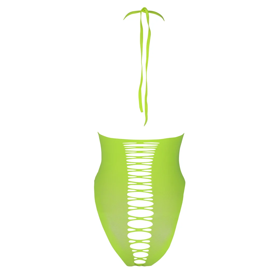 Body verde neon sgambato - immagine 6