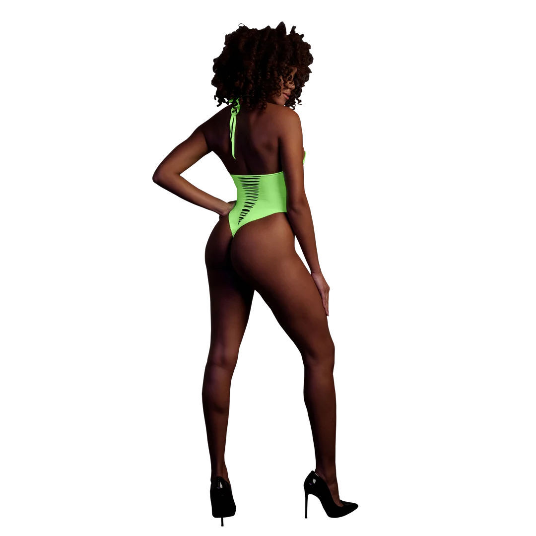 Body verde neon sgambato - immagine 2