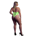 High-cut body met open kruis en UV-gloed voor opvallende partylook – LIN - Afbeelding 8