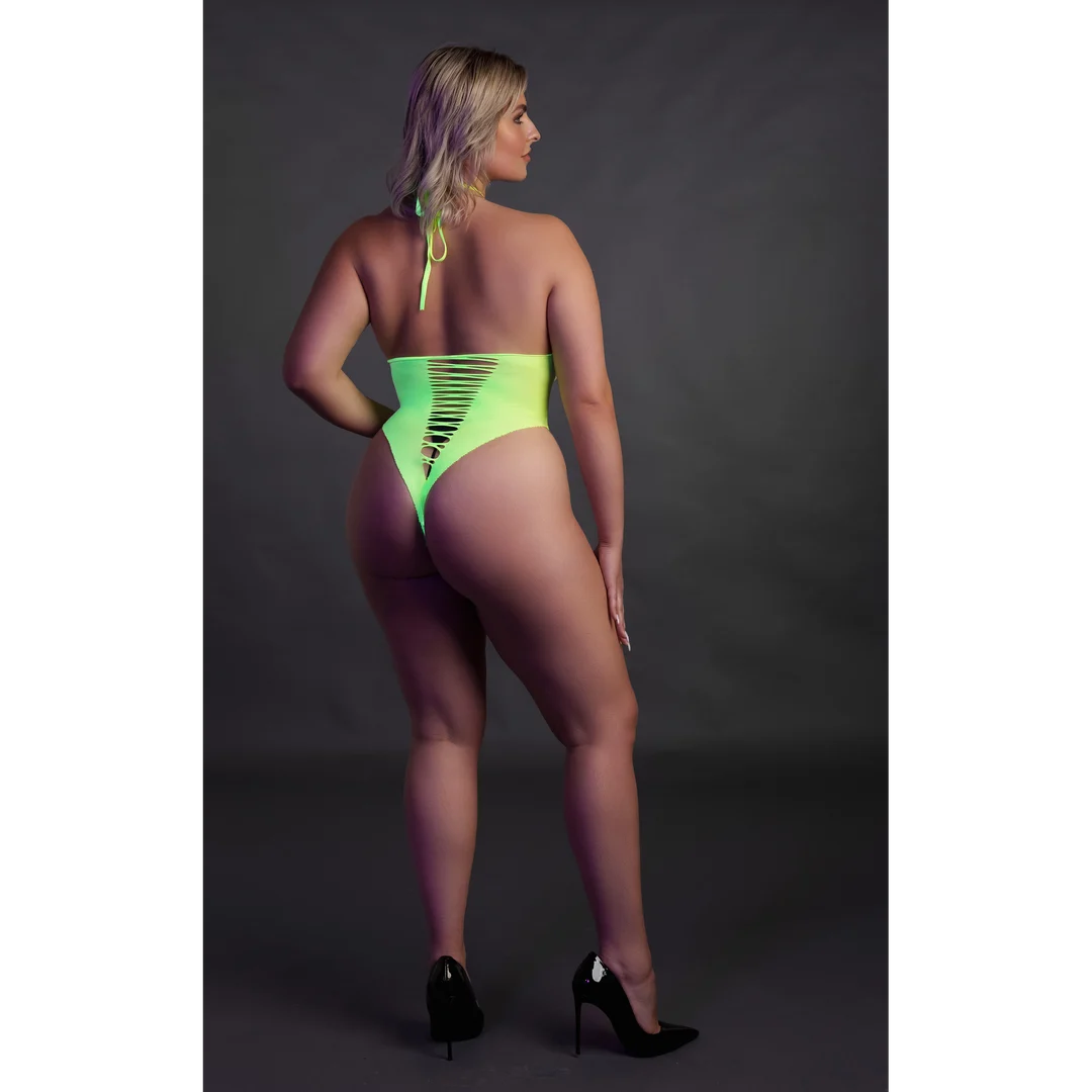 Body verde neon sgambato - immagine 10