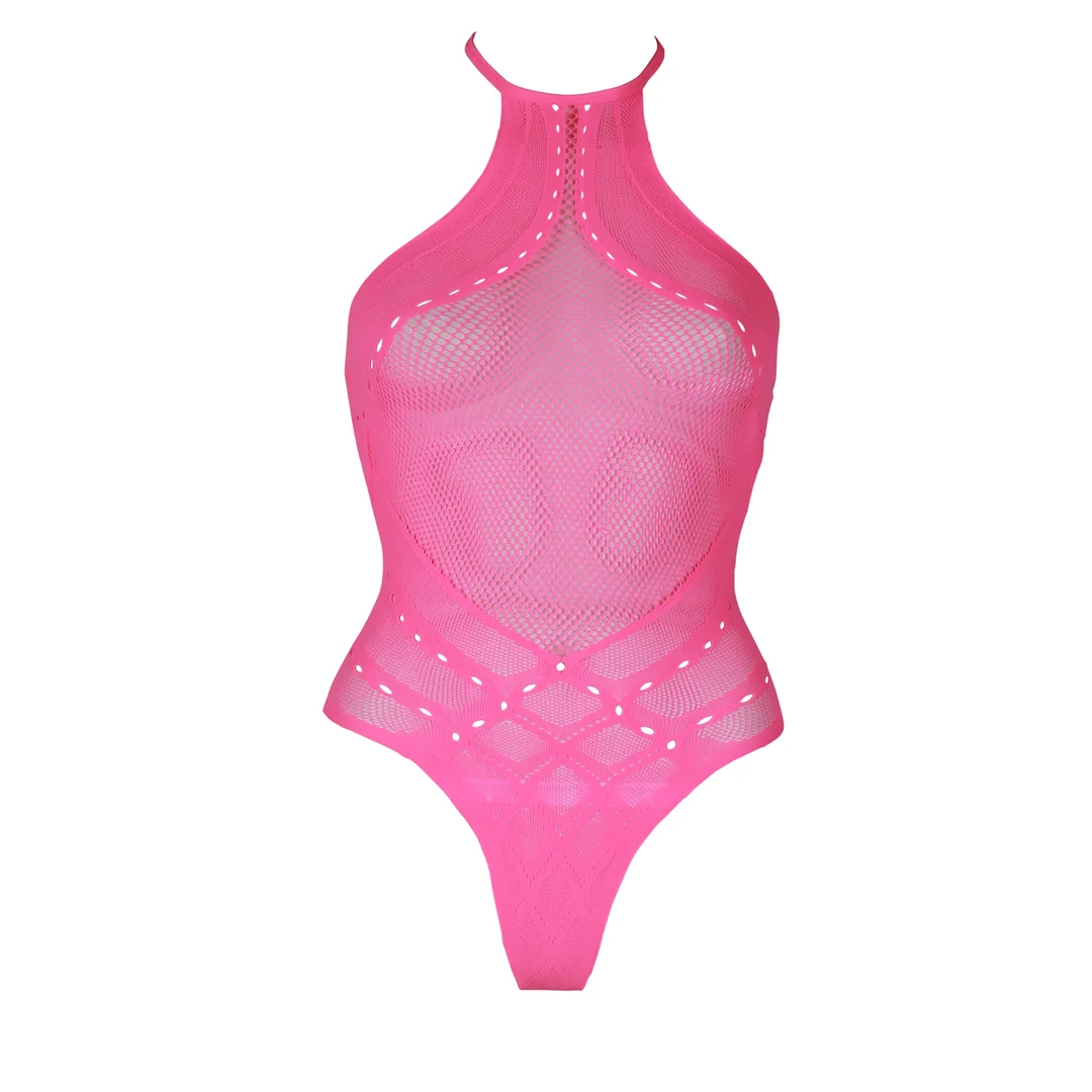 Body rose fluo à encolure dos nu – Image 17