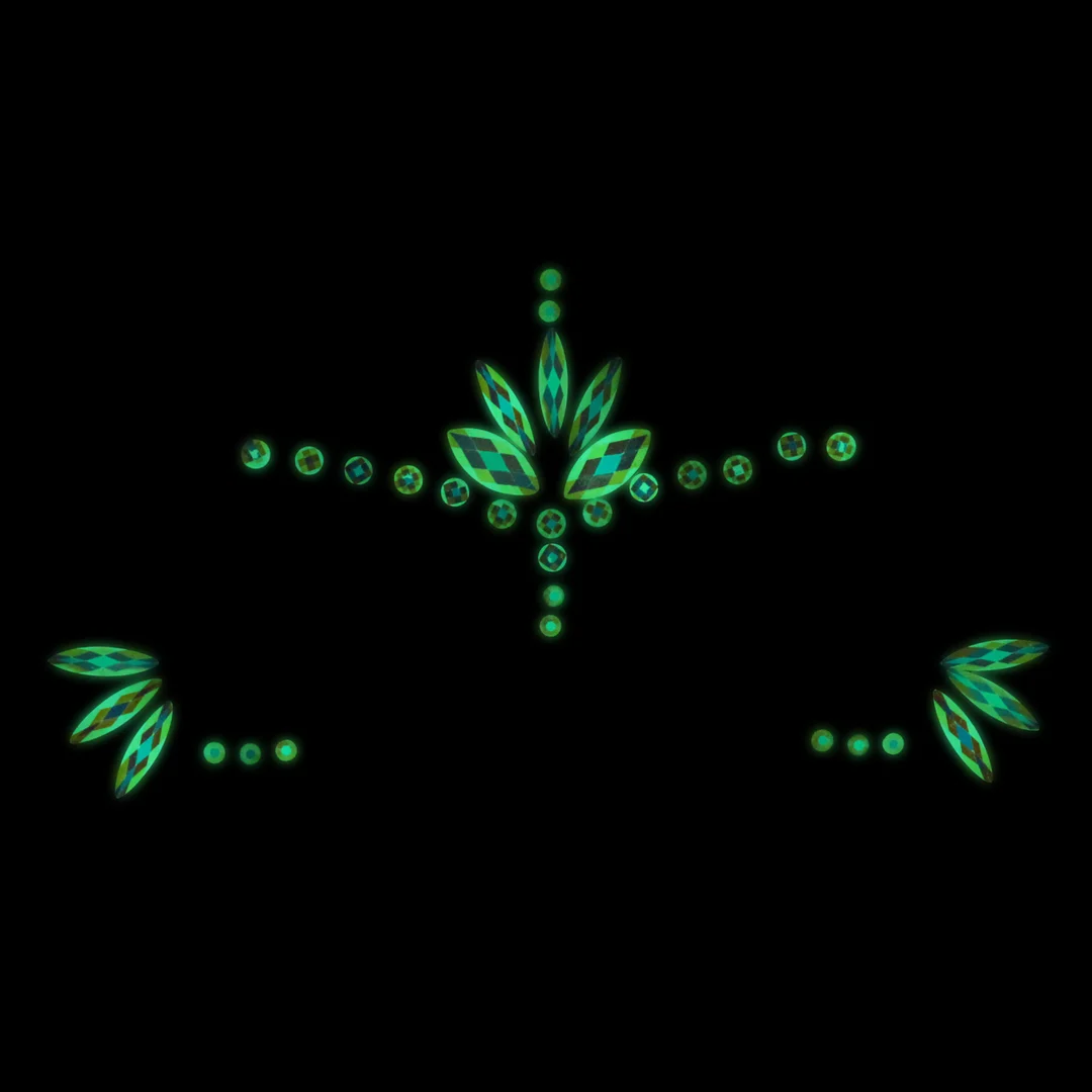 Ouch! Bijoux autocollants phosphorescents pour le visage – Image 3