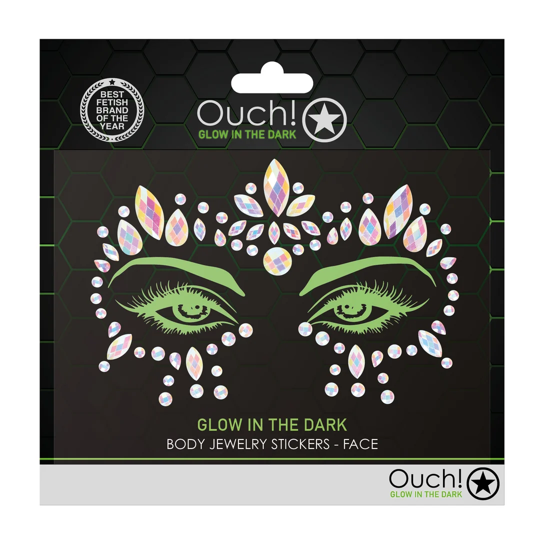 Ouch! by Shots lichaamsjuwelen stickers voor het gezicht