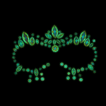 Party face bling stickers met glow voor sexy carnaval & party outfit - LIN - Afbeelding 4
