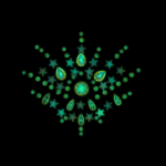 Bodyjuwelen stickers met glow voor een sexy lingerie-look - LIN - Afbeelding 3