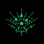 Bodyjuwelen stickers met glow voor een sexy lingerie-look - LIN - Afbeelding 4