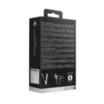 strap-on met 10 standen – 10 snelheid silicone geribbelde strap-on - Verstelbaar - Zwart - Afbeelding 2